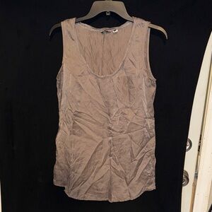 Eddie Bauer Women's Tank Top - Gray 45%silk 55%cotton
